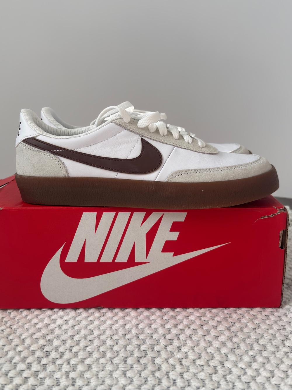 Nike Killshot 2 Leather White Cacao Brown Gum Sneakers M 6.5 W 8